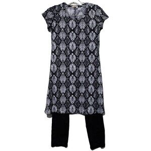 Olivia Rae short sleeve dress with snake print soft rayon spandex blend XS